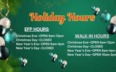 Holiday Hours!