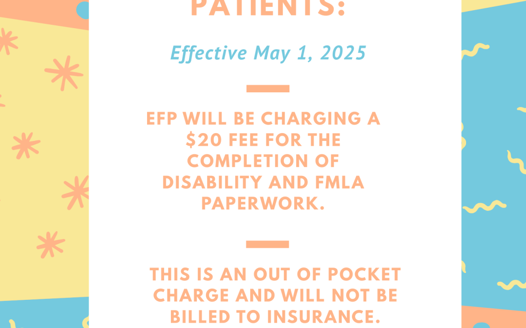 Fee for disability and FMLA forms